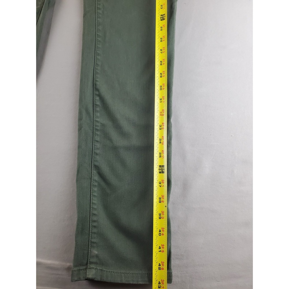 Monfrere Pants Mens 31 Green Army Stretch Performance Zip Pockets Japanese Denim - Picture 12 of 16